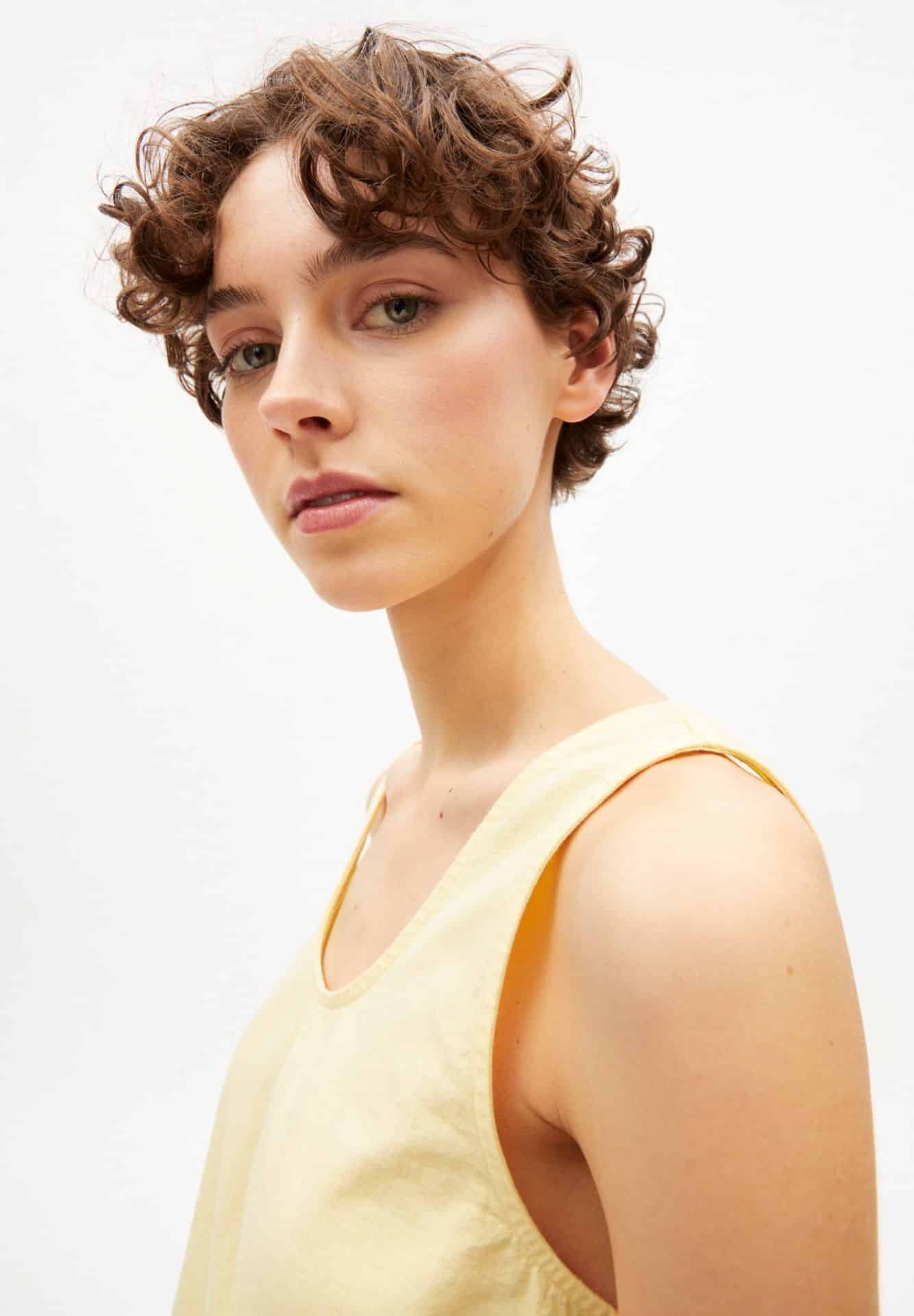 ANCAA LINO - TOP FROM LINEN MIX